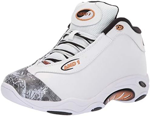 AND 1 Men's Tai Chi LX Basketball Shoe, White/Mixtape Graffiti